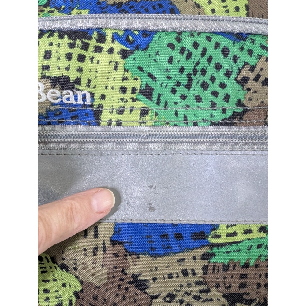 LL Bean BackPack 24L Green Blue Pixel Camo Reflective School Bag - Picture 2 of 12
